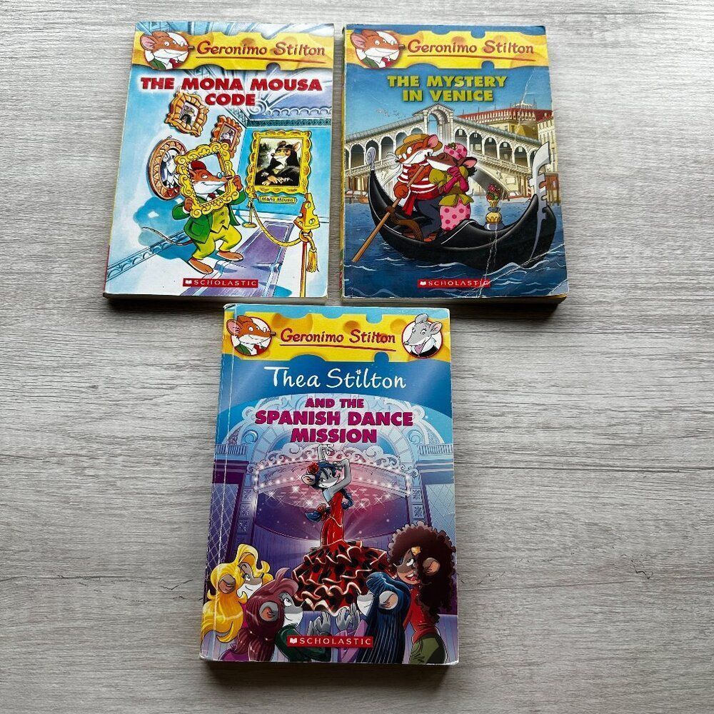 Scholastic‎ book bundle of 3 Geronimo Stilton paperback books